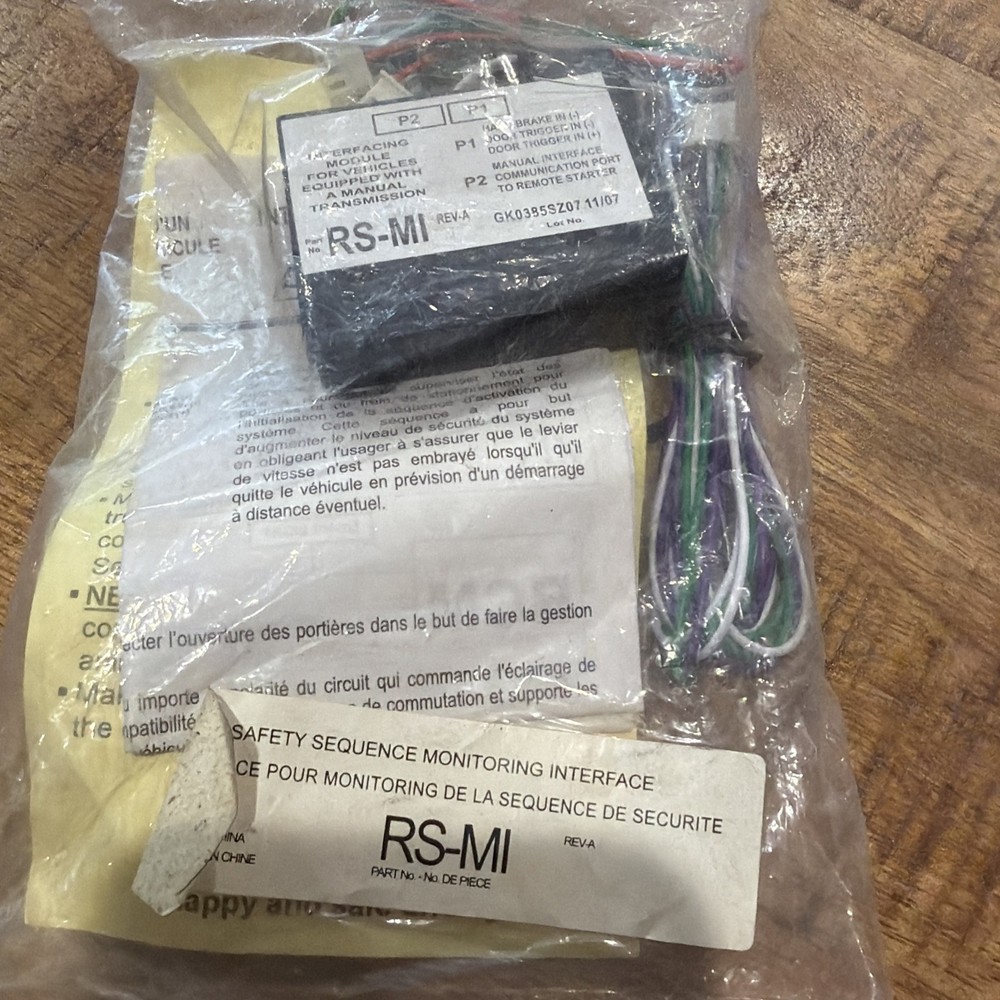 RS-MI Rev-A Manual Transmission Interface Module for Remote Starter Systems