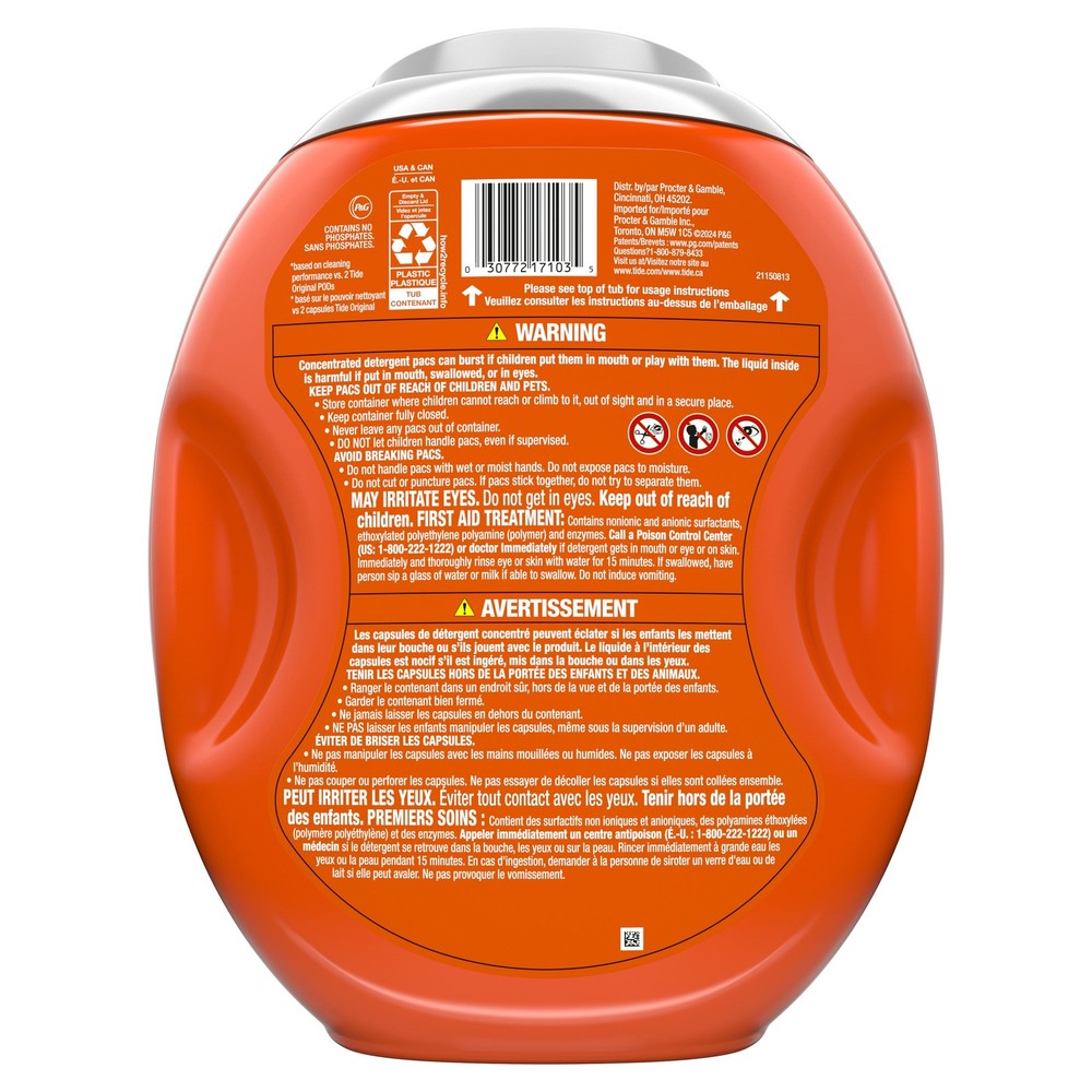 Tide Power PODS with Downy Soft Boosters Laundry Detergent Pacs, 57 Count