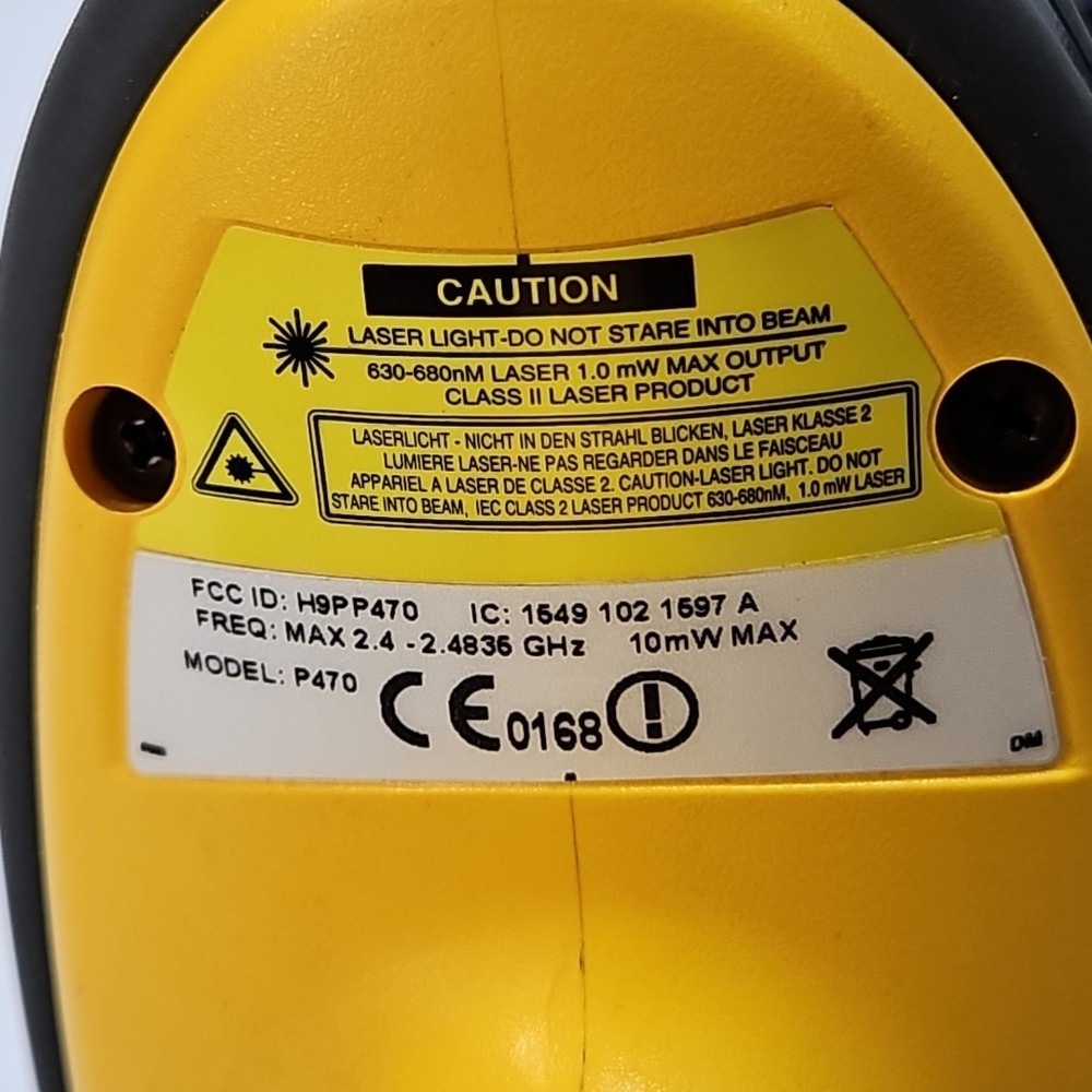 Symbol Phaser P470 Barcode Scanner W/ Charger PL470 (Bad Battery)