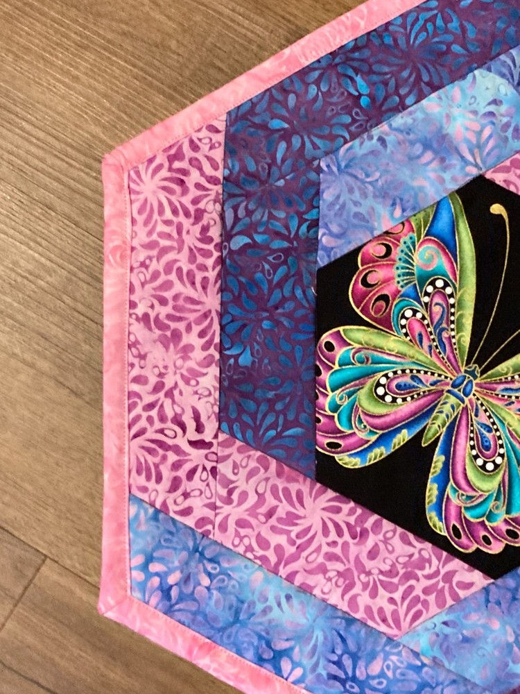 June Night Sky Butterfly Hexagonal Table Topper