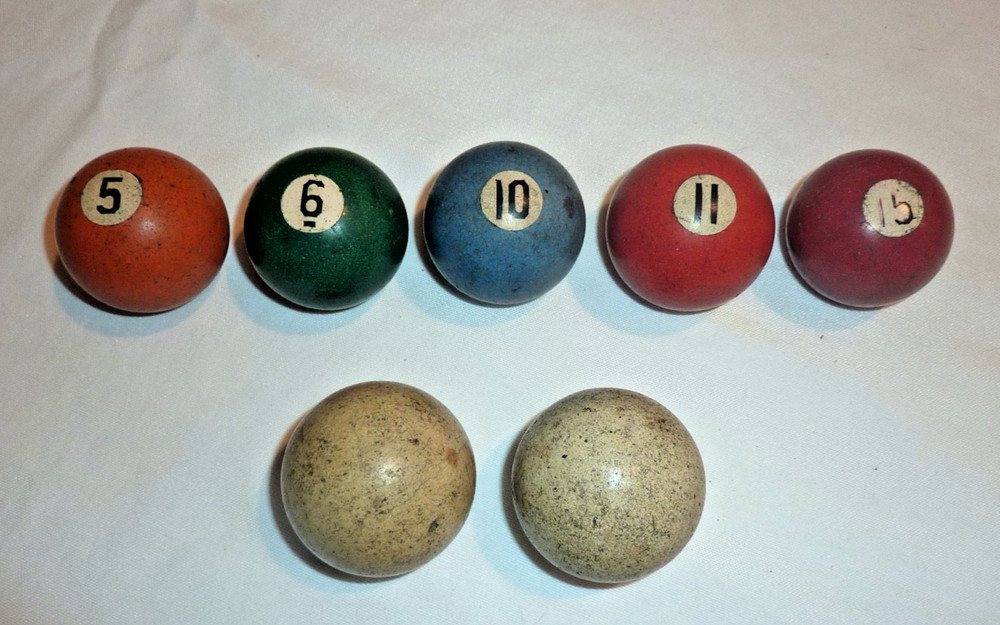 Antique Billiard Pool Balls Clay?