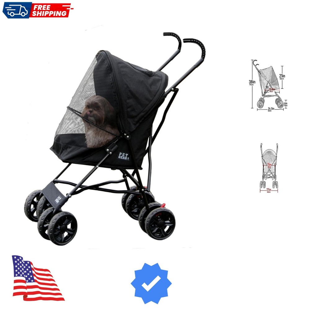 Travel Lite Plus Stroller, Compact, Easy Fold, No Assembly Required, Large Wh...