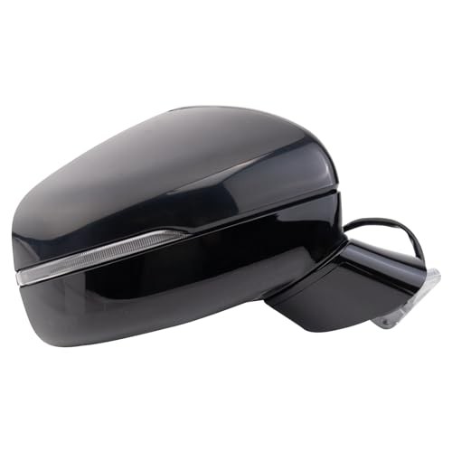 Passenger Side Power Heated Mirror with Blind Spot Indicator Smooth Black