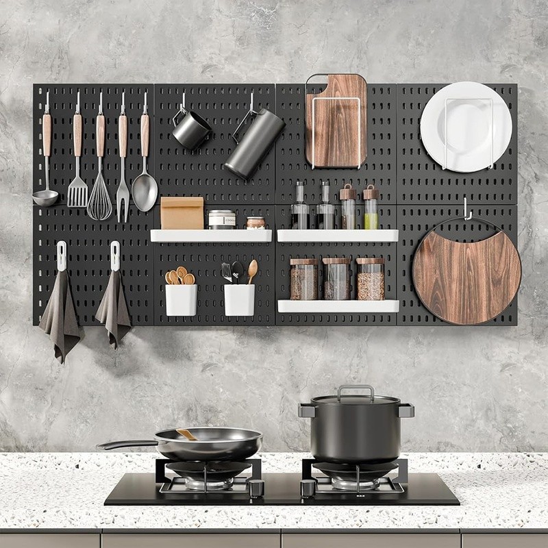 Pegboard Organizer Kit 4 Panels 20 Accessories Wall Storage Tool Hanger New