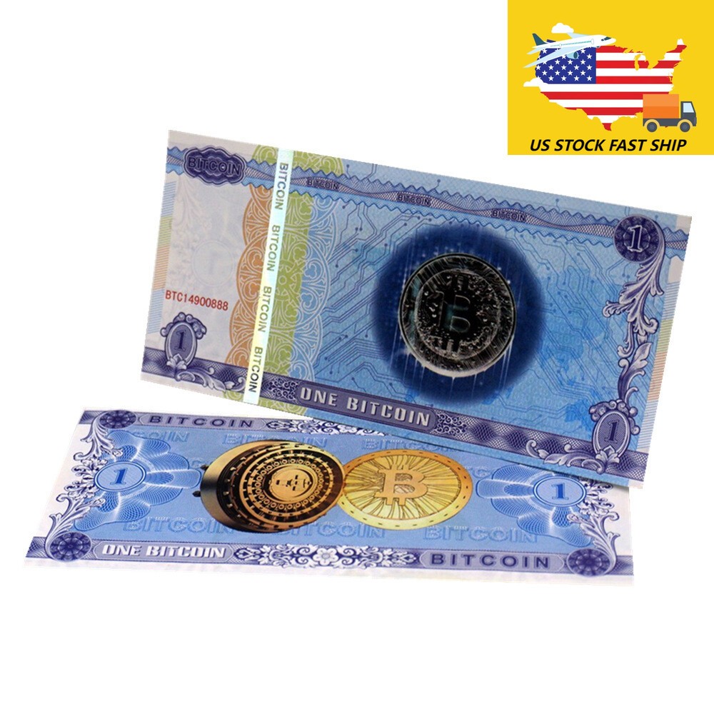 10pcs One Bit Coin BTC Paper Note Paper Consecutive Number