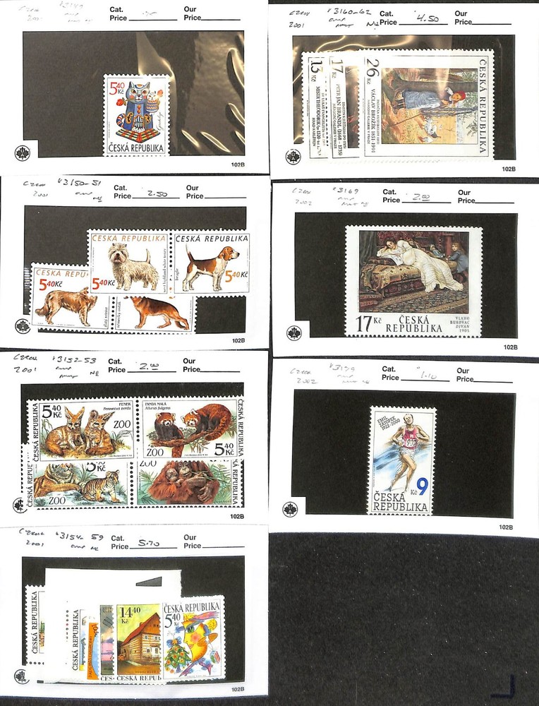 Czechoslovakia Postage Stamp, #3149..3179 Mint NH, 2001