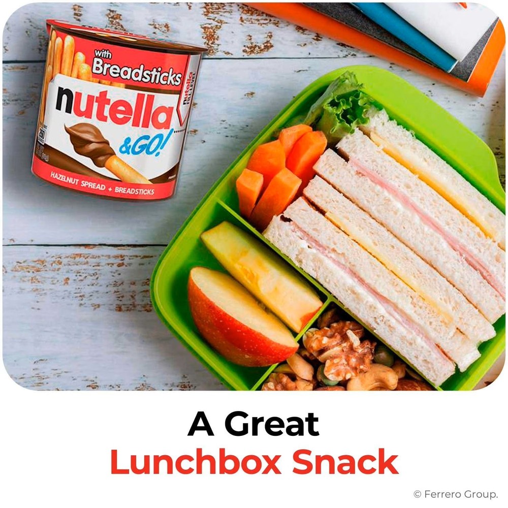 Nutella and GO! Hazelnut and Cocoa Spread + Breadsticks, 1.8 oz - 16 Pack