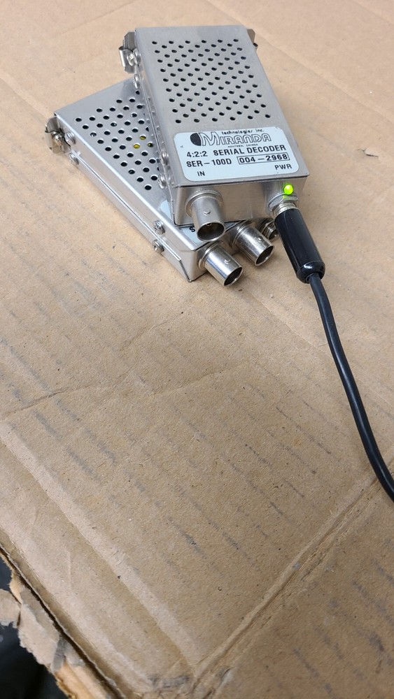 MIRANDA SER-100E 4:2:2 Parallel To Serial Encoder +100D Decoder Serial to Paral