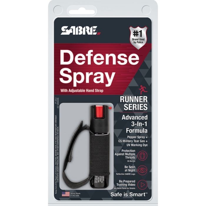 Sabre Runner Pepper Gel Black Adjustable Reflective Hand Strap One Size Fits Mos