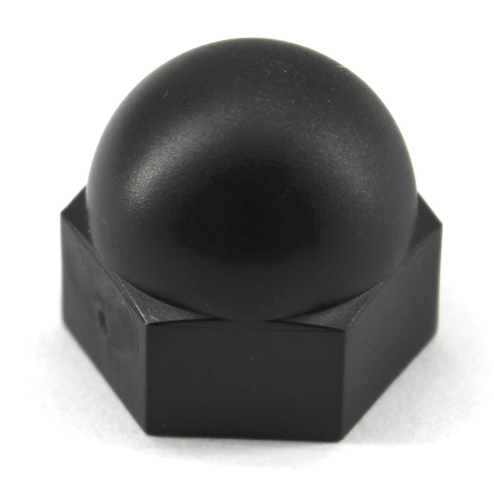 50 Pieces M8 Black Nylon Acorn Cap Nuts Plastic Hex Nut Threaded Dome Nuts