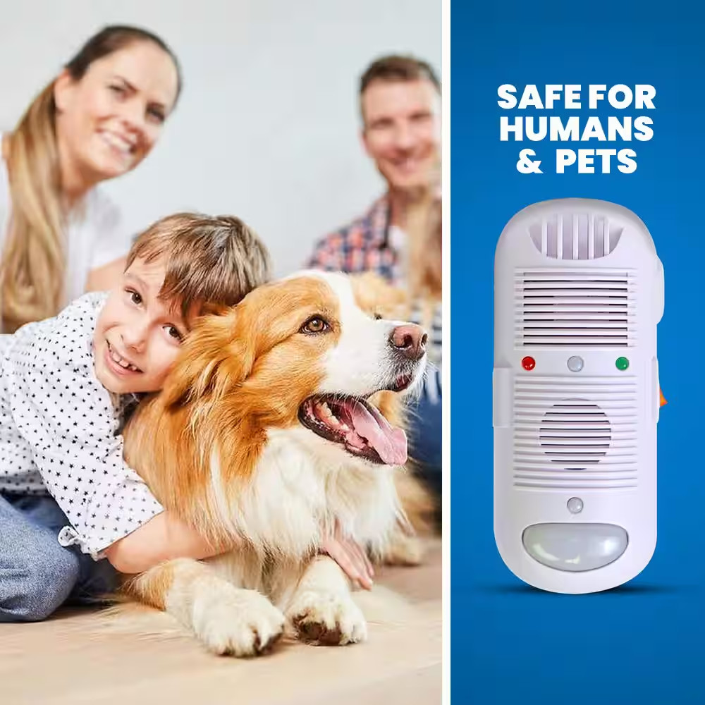 5-In-1 Ultrasonic Electromagnetic Rodent Repeller and Ionizer with Sensor Night