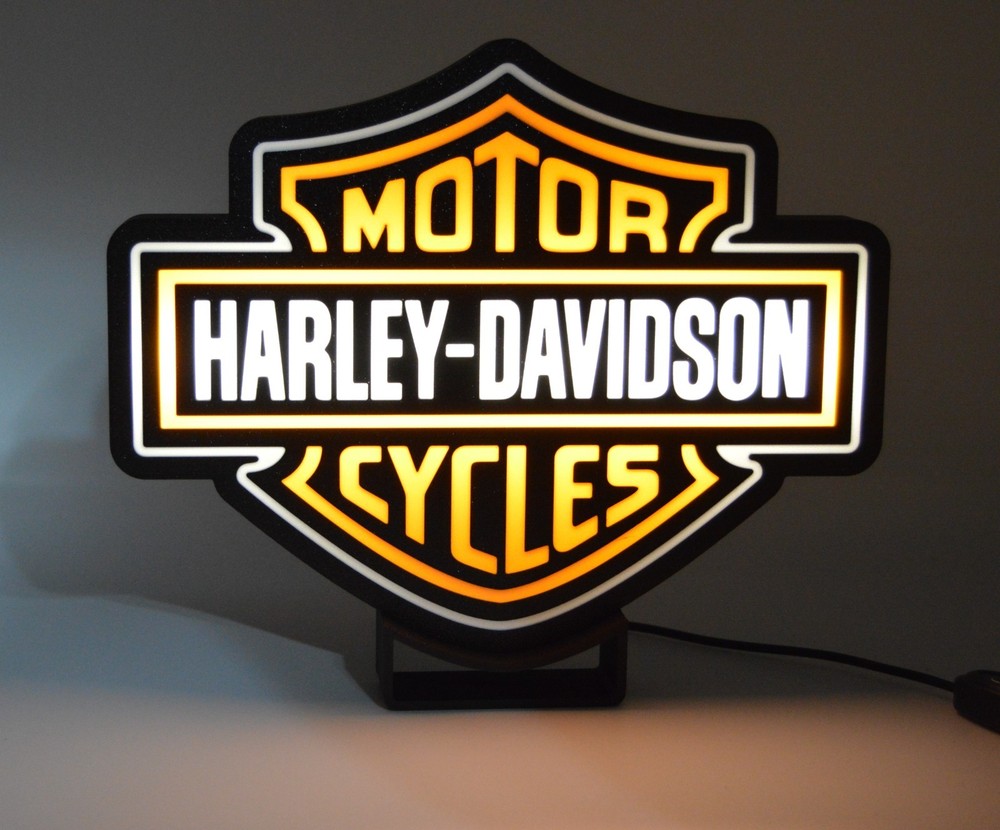 Lighted Harley Sign