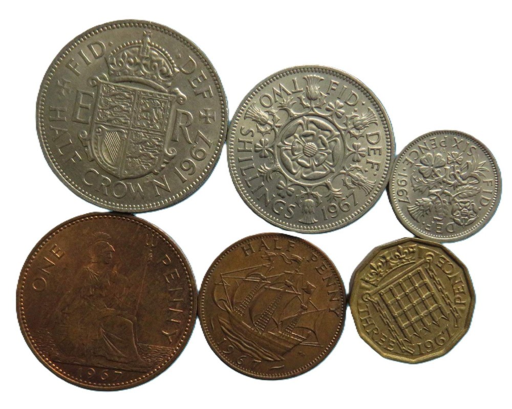 1967 Great Britain Coin Year Set