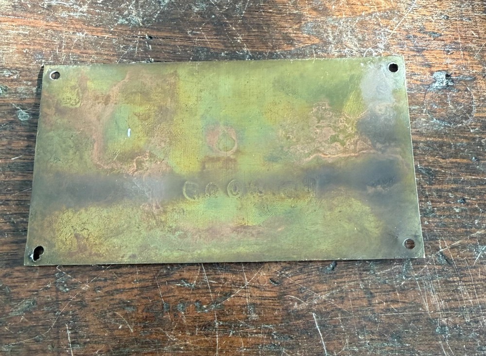 “1929–1932 Cord L-29 Front Wheel Drive Inline 8 Engine Data Plate”