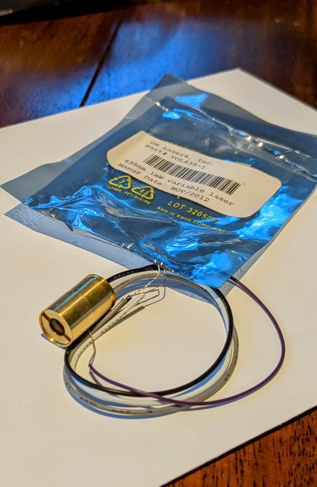 US Laser, Inc.  635nm  1mW  Variable LASER  (new)