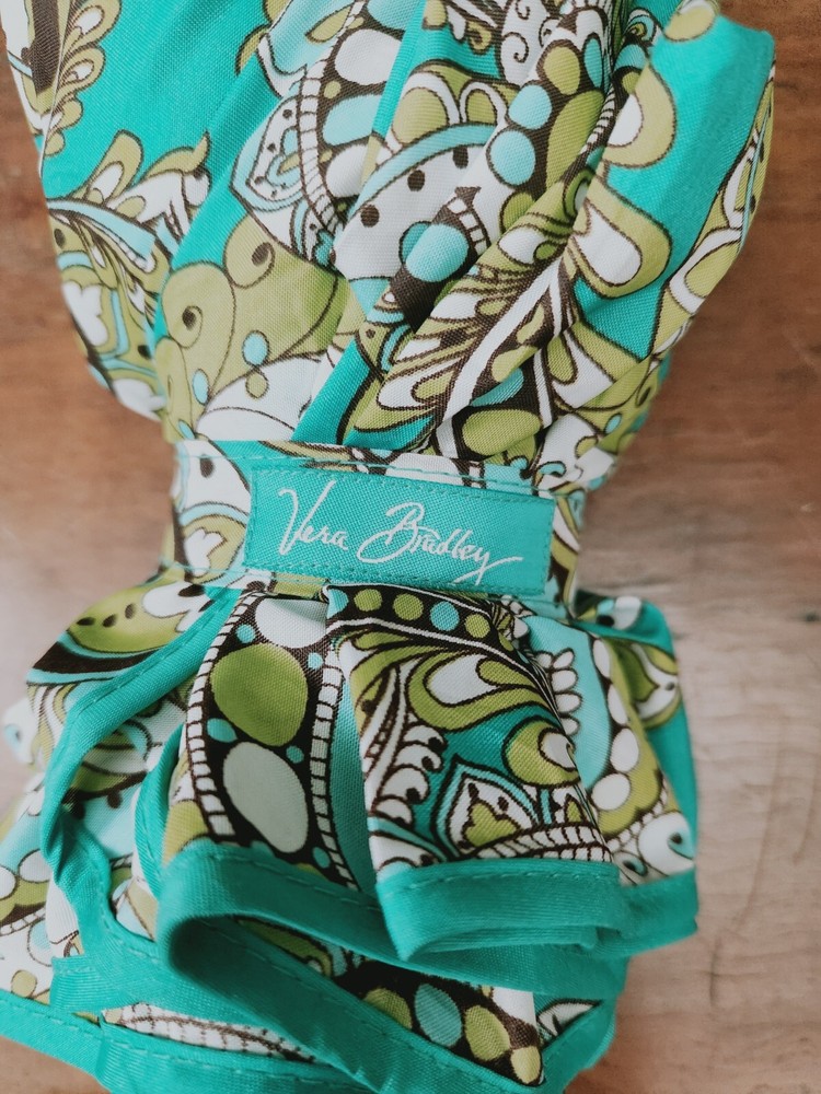 Vera Bradley Peacock Pattern Compact Umbrella Retired RARE EUC