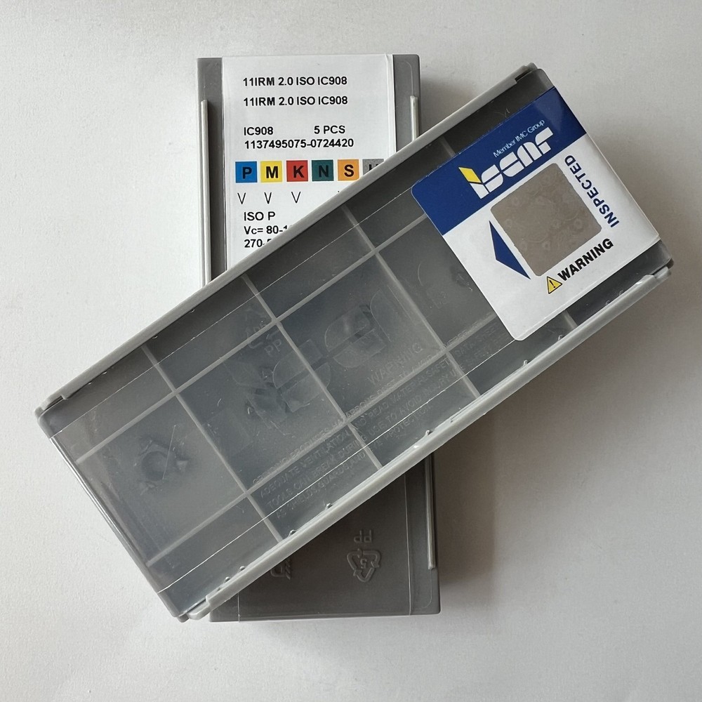 ISCAR / 11IRM2.0ISO IC908 / Industrial indexable carbide inserts 5 Pcs
