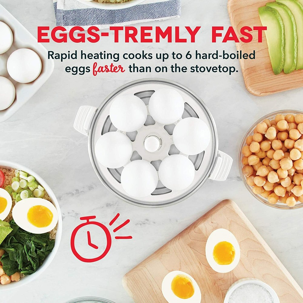 6 Capacity Electric Egg Cooker - Hard Boiled, Poached & Scrambled Eggs-auto off