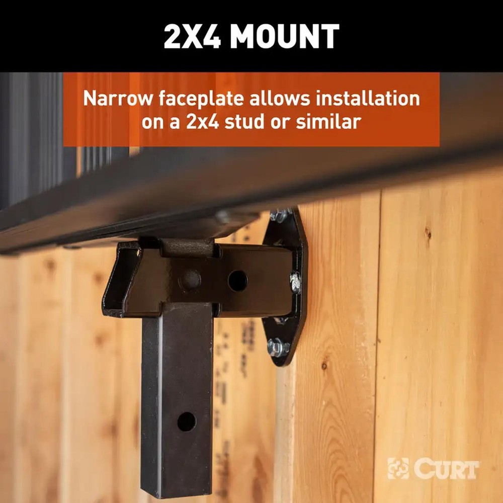CURT Hitch Accessory Steel Wall Mount for 2" Receivers 45069