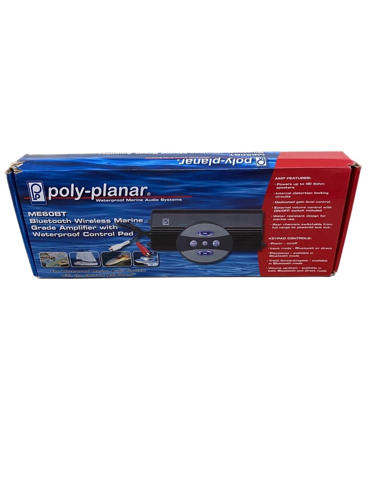 Poly Planar Bluetooth Wireless Marine Grade Amp w/ Waterproof Control Pad ME60BT