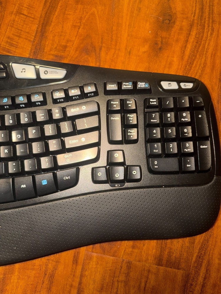 Logitech K350 Wireless Comfort Wave Ergonomic Keyboard NO DONGLE