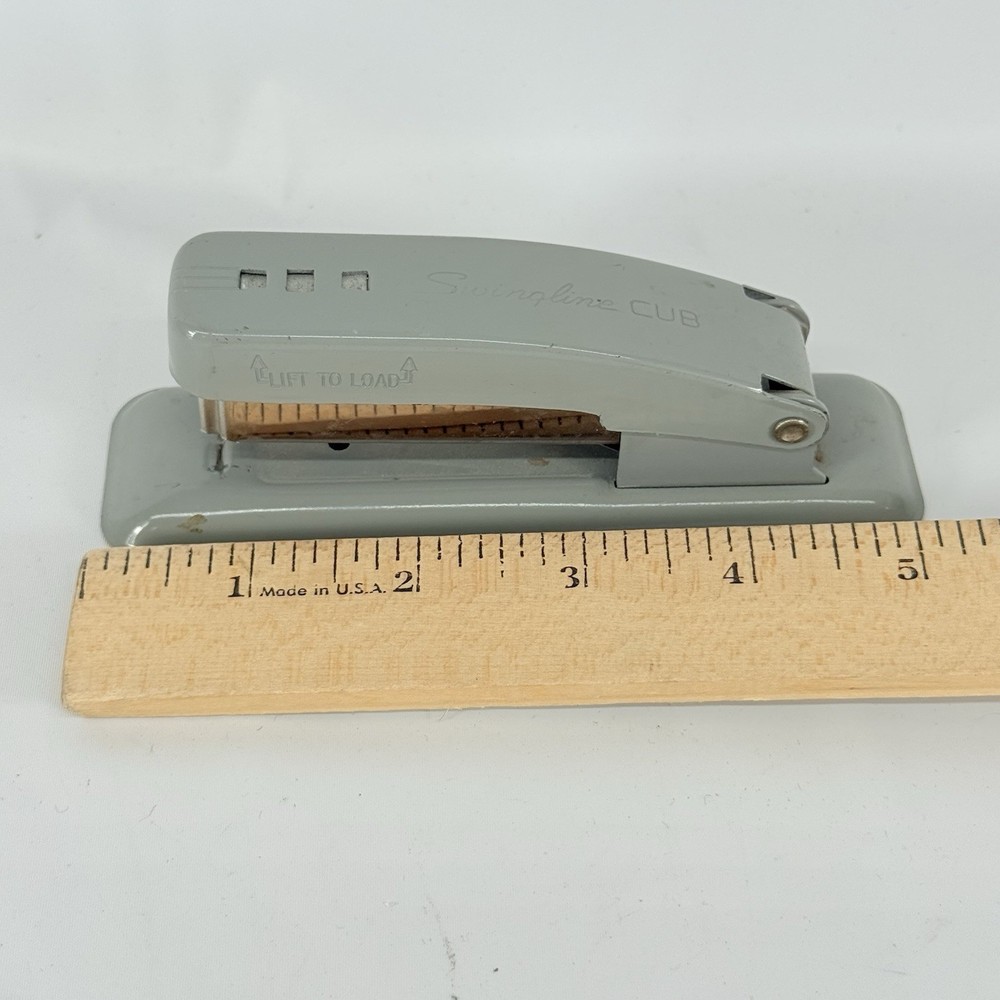 Vintage Swingline Cub Small Stapler Gray Mini Works