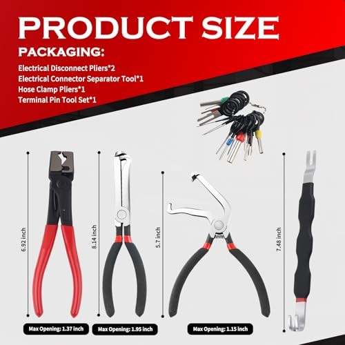 4PCS Automotive Electrical Terminal Connector Separator Removal Tool