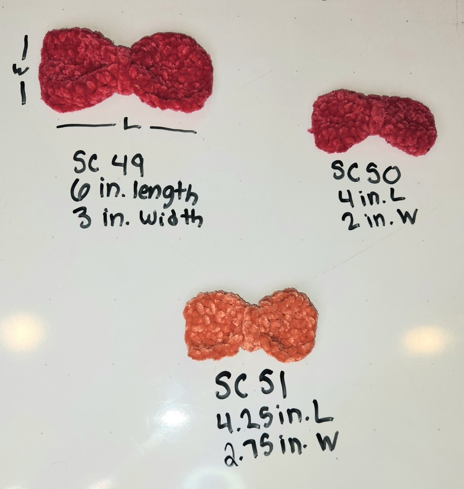 Handmade Crochet Fluffy Pet Valentine's Bowtie with Snaps
