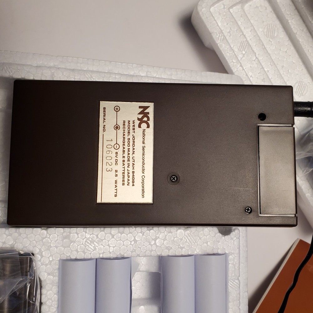 National Semiconductor NSC NS500 pocket printer 12-digit thermal printer WORKS