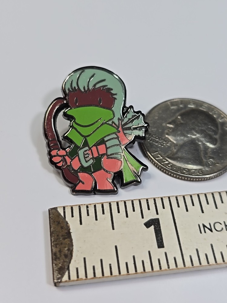 Masked Frog With Bow & Arrow Lapel Pin