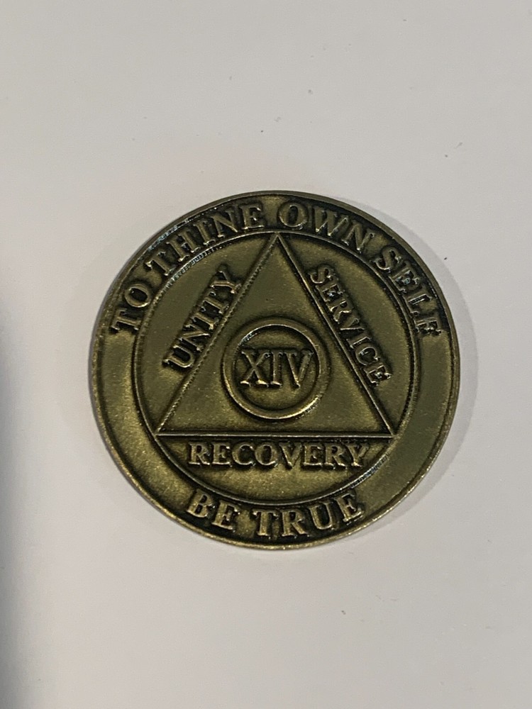 Alcoholics Anonymous (AA) 14 Years Bronze Recovery Token