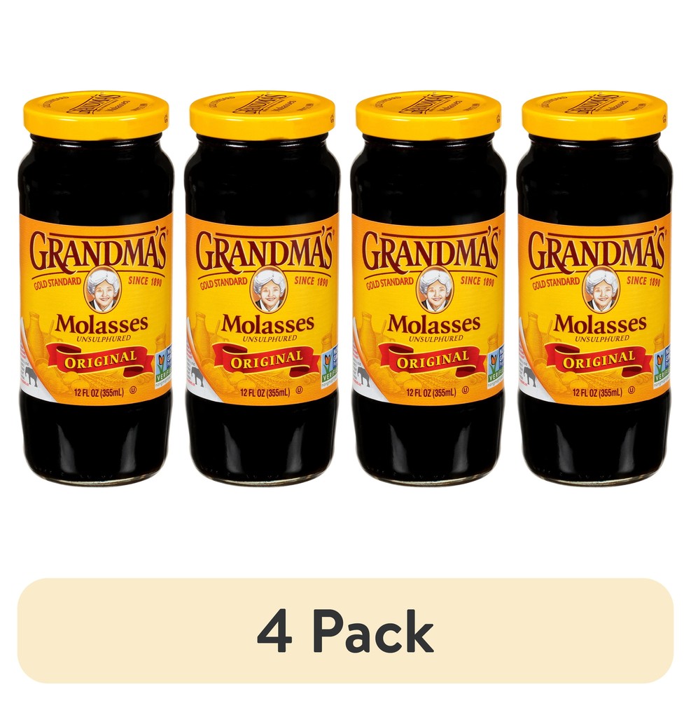 (4 pack) Original Molasses, Unsulphured, 12 fl oz Jar