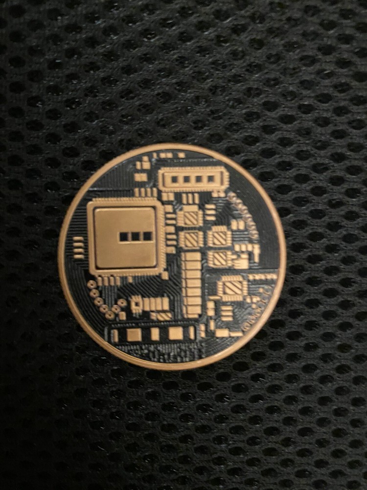 Black PHYSICAL BITCOIN 1 oz Copper Round. Uncirculated.