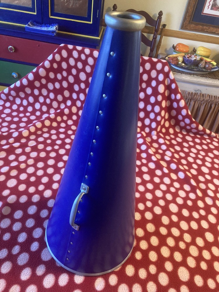 VINTAGE MEGAPHONE Blue 22X10 Beautiful!