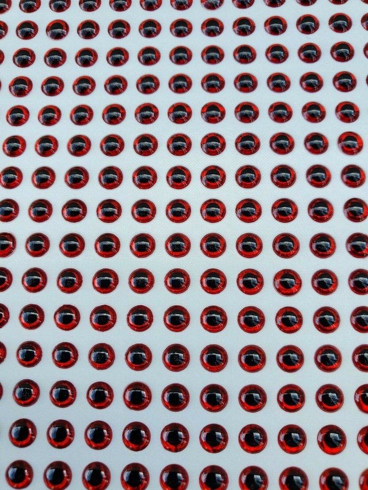 3D Lure Eye Self Stick 4mm-10mm Red/black