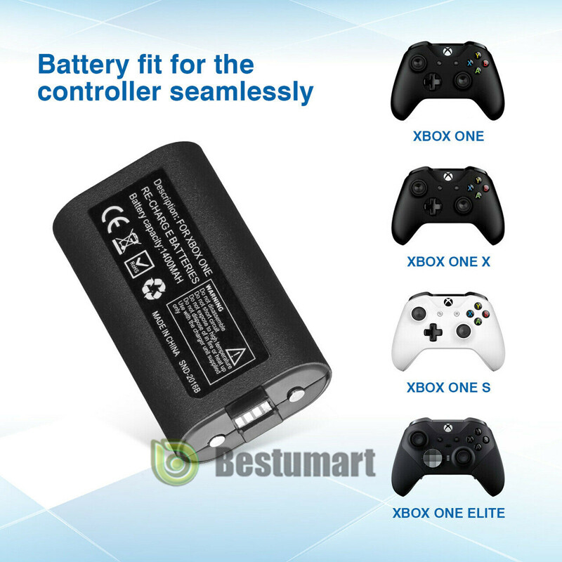 1400mAh Rechargeable Battery Pack For XBox One X/S Controller & Charging Cable