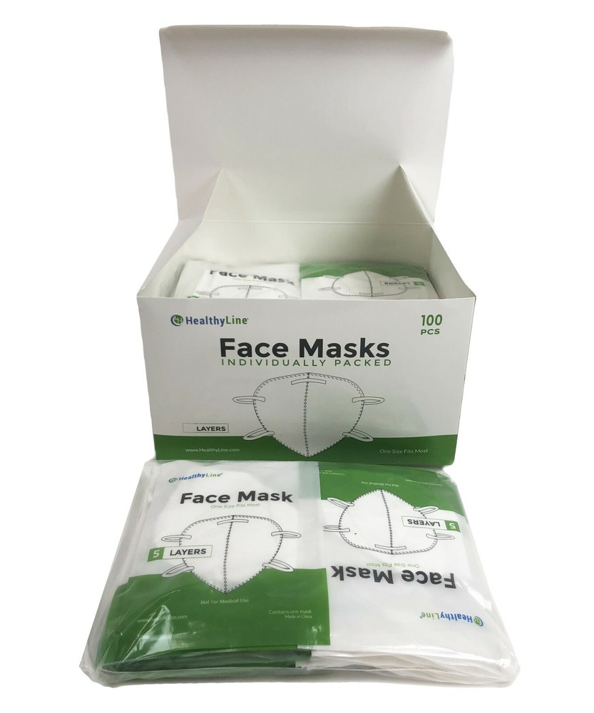 Protective 5 Layers Face Cover Mask - INDIVIDUALLY SEALED Respirator Shield