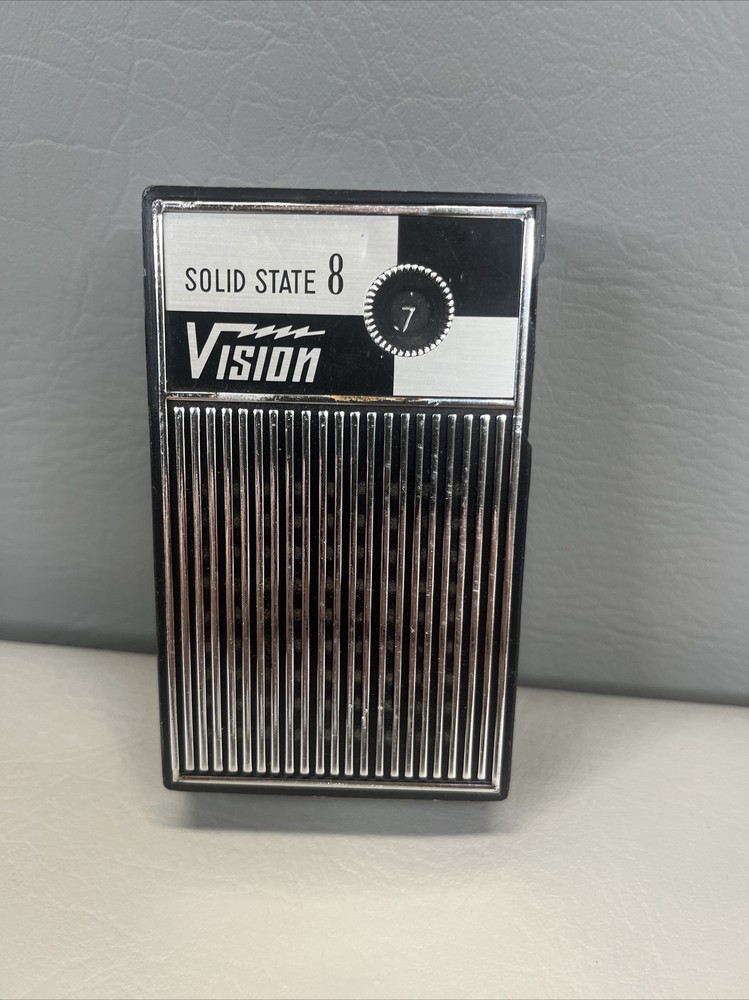 Vision Solid State 8 Transistor Radio w/ Case Missing Antenna