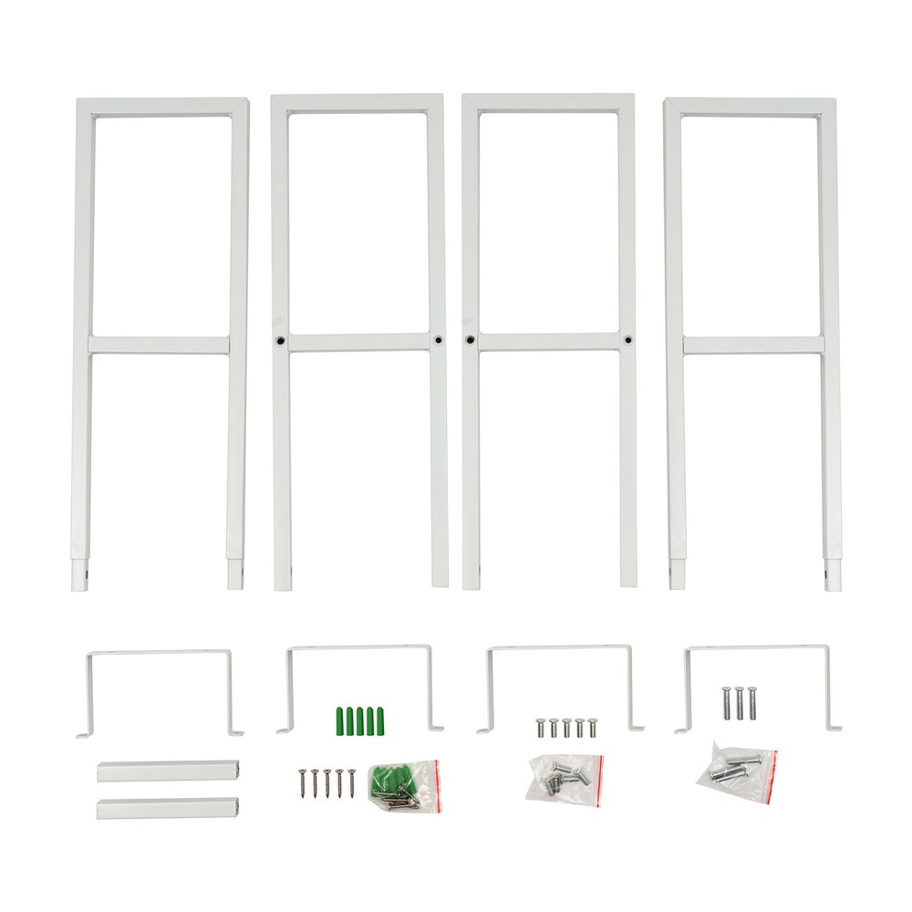 2PCS White Wall Mount 34 In Media Storage Rack CD DVD Organizer Stand Holder