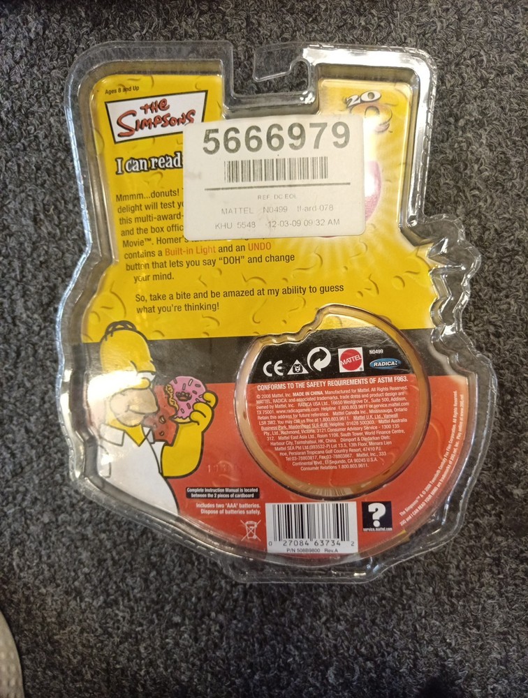 Simpsons 20 Questions Electronic Game