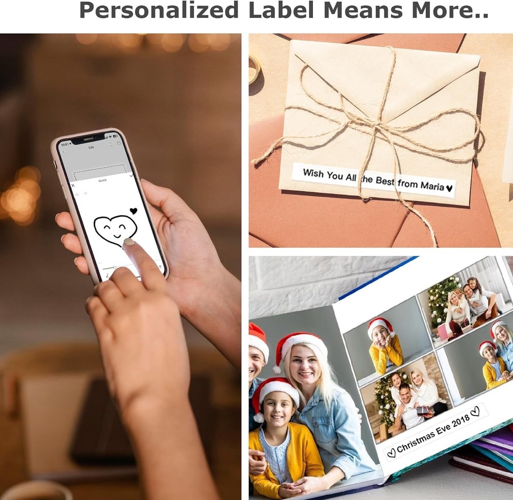 E10 Bluetooth Label Maker Machine , Continuous Waterproof Label (Without Tape)