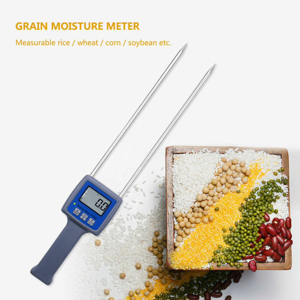 Grain Moisture Analyzer Moisture Meter with Backlight LCD for Rice Corn Wheat