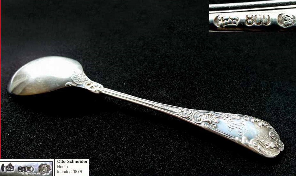 Rococo Serving Spoon, Otto Schneider, 800 Silver E191