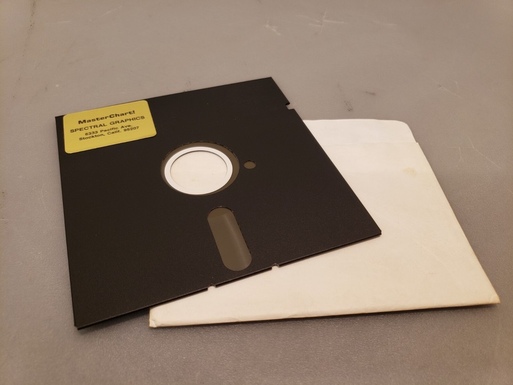 Vintage Spectral Graphics MasterChart! Software 5-1/4" Floppy Disk