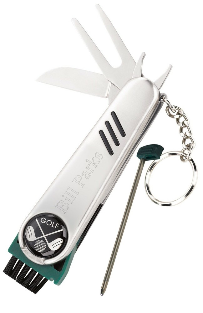 Golf Tool 7-IN-1 KEYCHAIN ~ Divot Accessories 17040