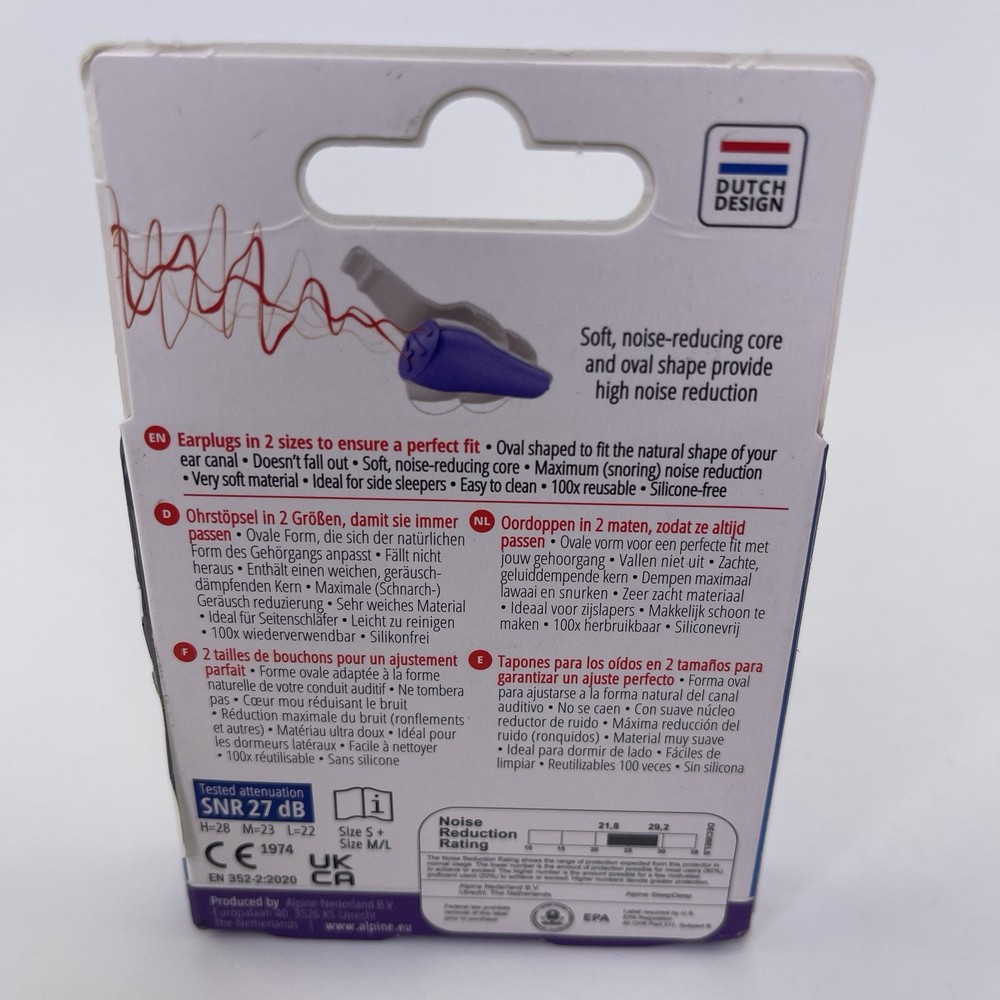 Alpine SleepDeep Multisize - Soft Ear Plugs for Sleeping and Concentration