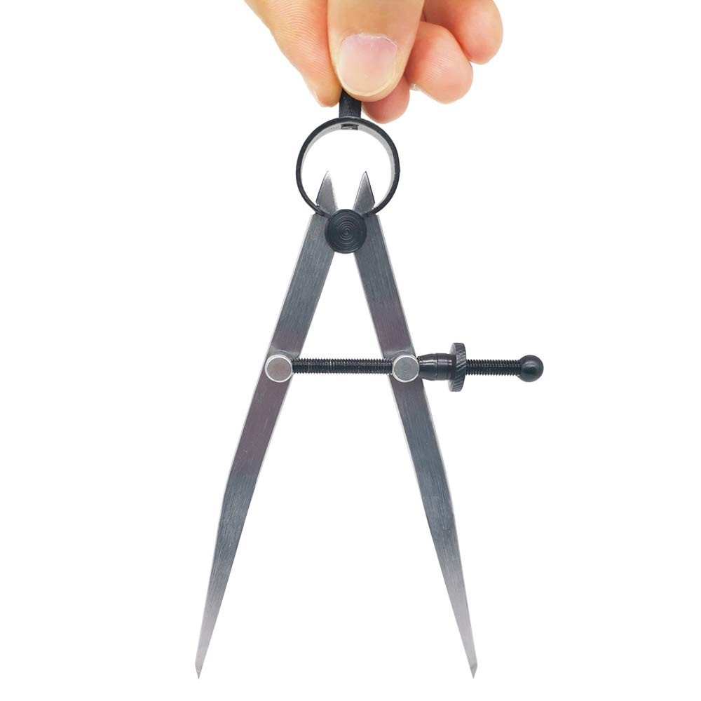 6-Inch Adjustable Lockable Steel Divider Compass for Precise Measurements