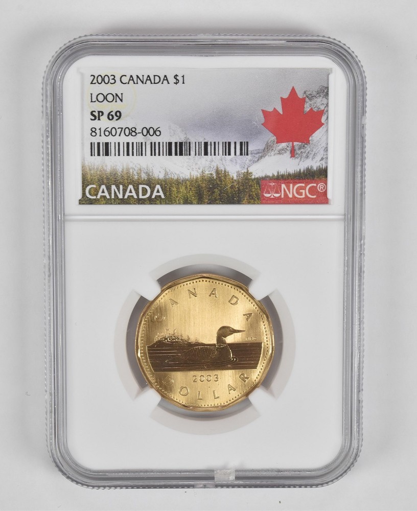 2003 Canada 1 Dollar Loon SP69 NGC Canada Label
