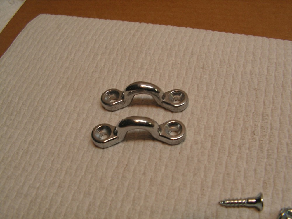 2 Vintage Die Cast Tie Loops Pull Stable Hanger Hook Storage Curtains Anchor+
