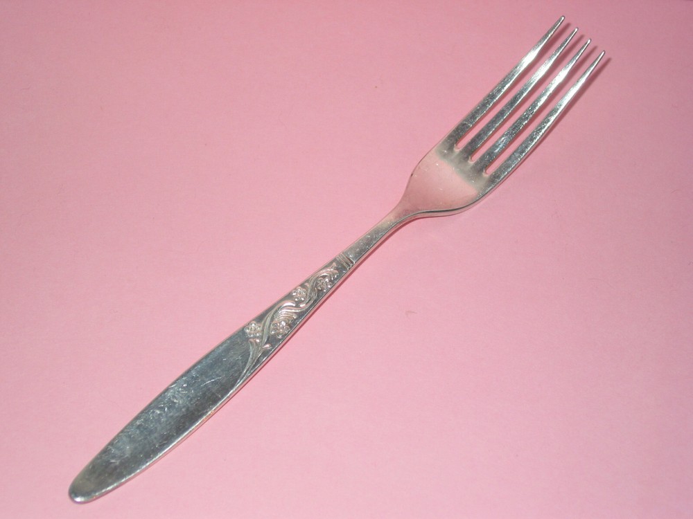 CHRISTINE BY GROSVENOR ~ ONE DINNER FORK / ONE LUNCHEON FORK ~ Silver Plate